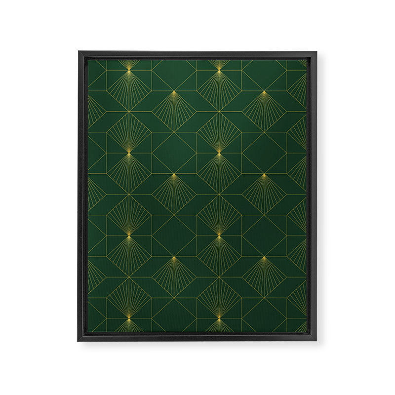 Beautiful Art Deco Pattern Framed Canvas Print Gallery Image 8