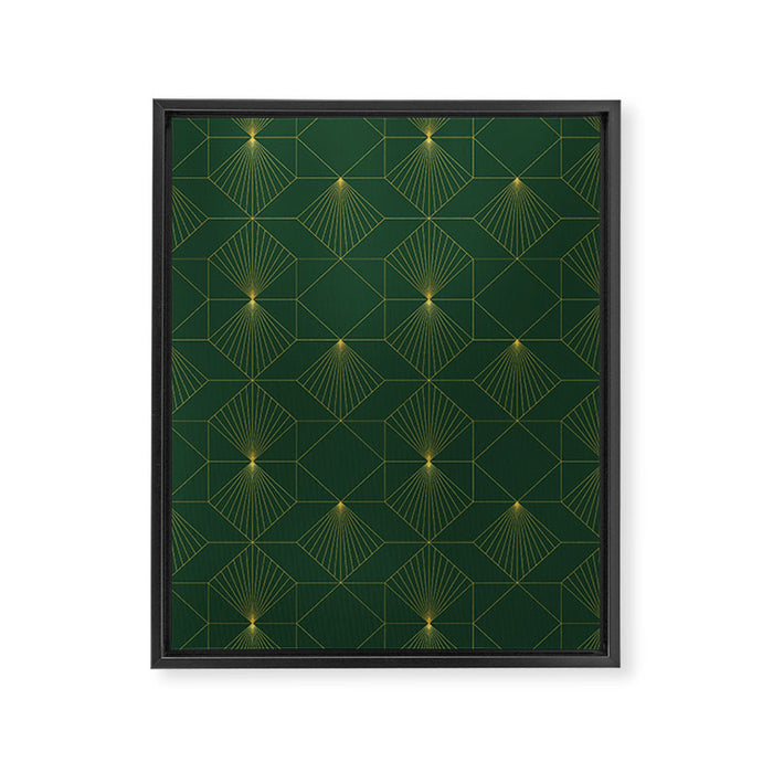 Beautiful Art Deco Pattern Framed Canvas Print Gallery Image 1