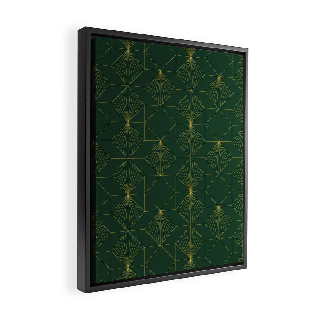 Beautiful Art Deco Pattern Framed Canvas Print Gallery Image 2
