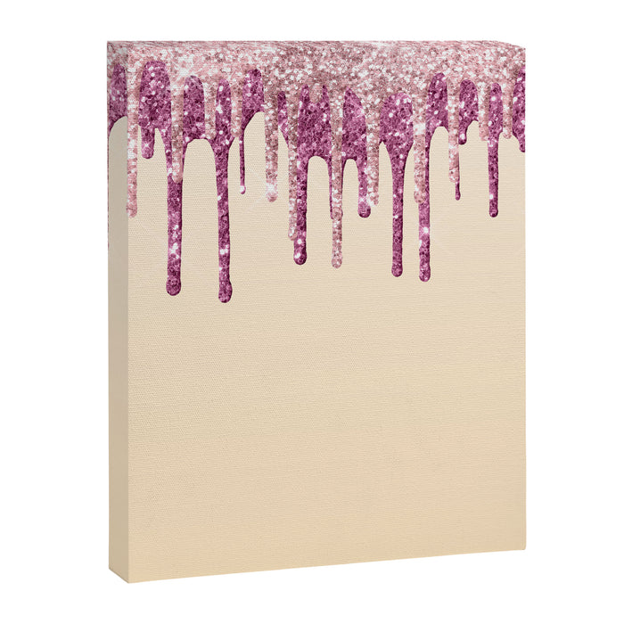 Beautiful Glittered Ice Cream Dripping Pattern Canvas Print Gallery Image 1