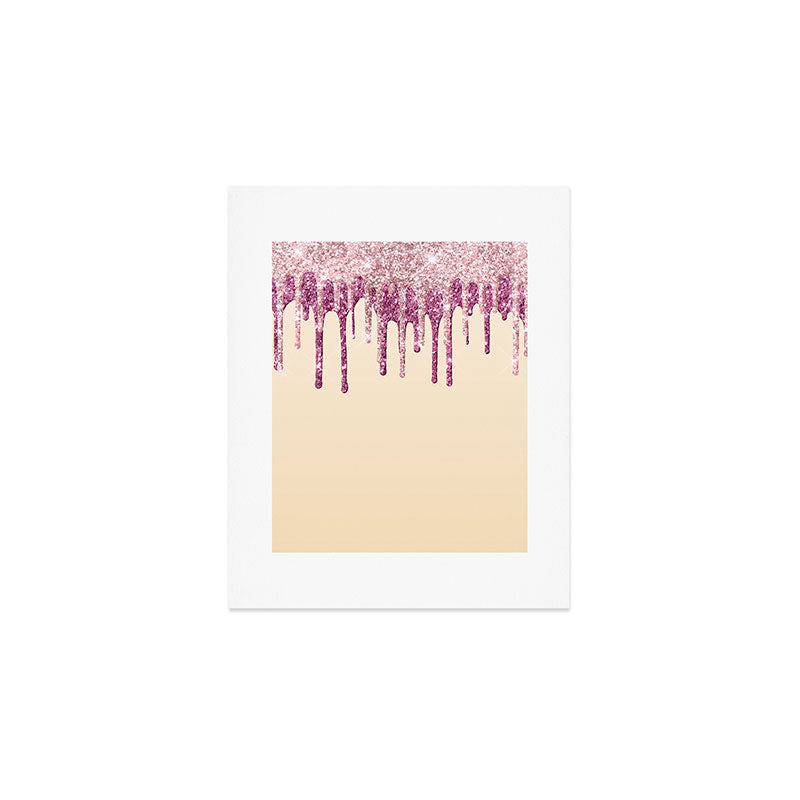 Beautiful Glittered Ice Cream Dripping Pattern Art Print Gallery Image 1