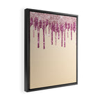 Beautiful Glittered Ice Cream Dripping Pattern Framed Canvas Print Gallery Image 2