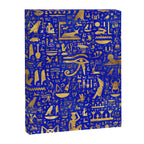 Ancient Egyptian hieroglyphs -Lapis Lazuli and Gold Canvas Print Gallery Image 8