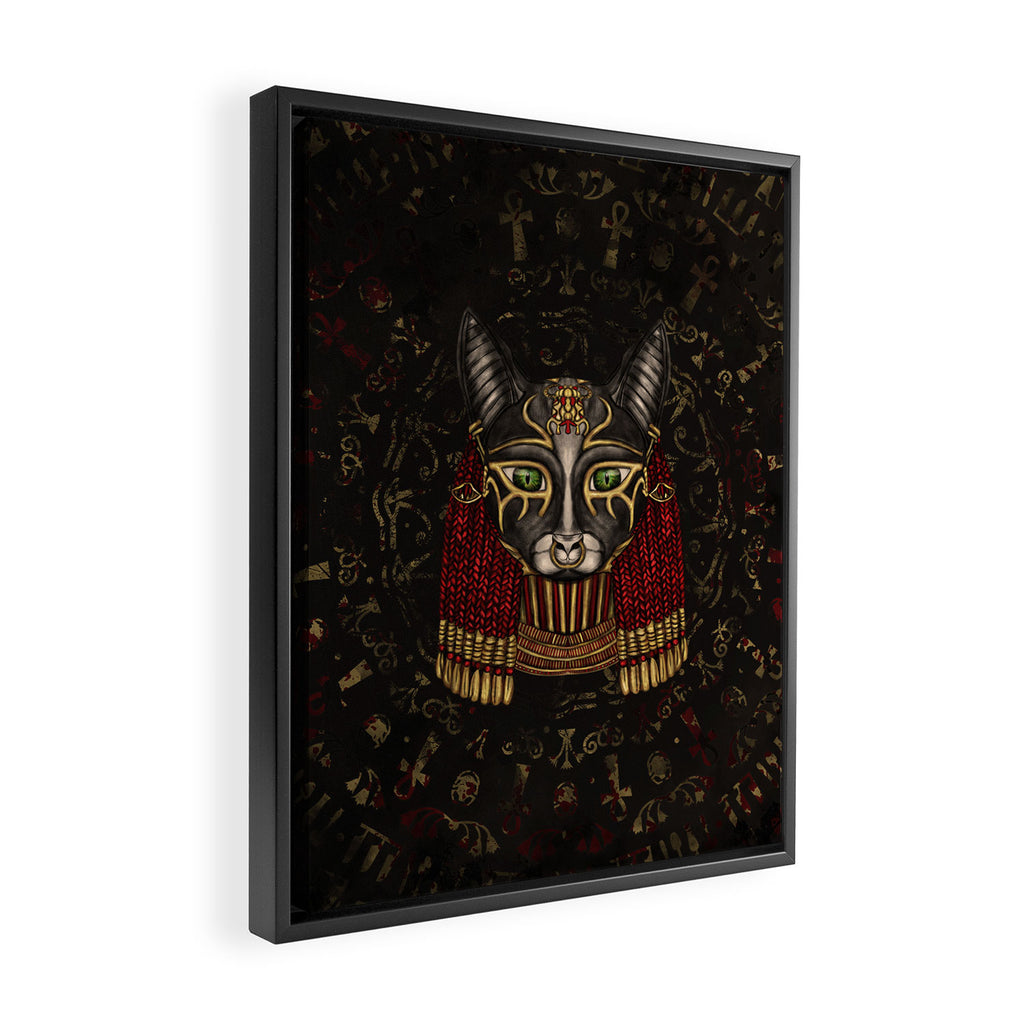 Bastet Egyptian Goddess Framed Canvas Print Gallery Image 2