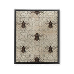 Bumble Bee  on sacred geometry pattern Framed Canvas Print Gallery Image 8