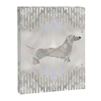 Dachshund dog  - Doxie pearl silhouette Canvas Print Gallery Image 8