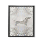 Dachshund dog  - Doxie pearl silhouette Framed Canvas Print Gallery Image 8