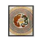 Double Happiness Symbol with Phoenix and Dragon  Framed Canvas Print Gallery Image 8