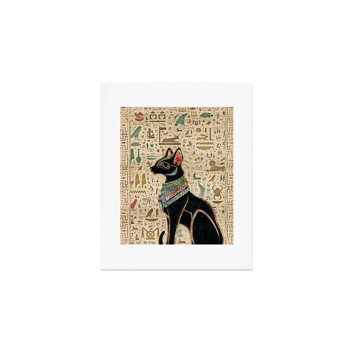 Egyptian Cat - Bastet on papyrus Art Print Gallery Image 1