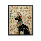Egyptian Cat - Bastet on papyrus Framed Canvas Print Gallery Image 8
