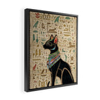 Egyptian Cat - Bastet on papyrus Framed Canvas Print Gallery Image 2