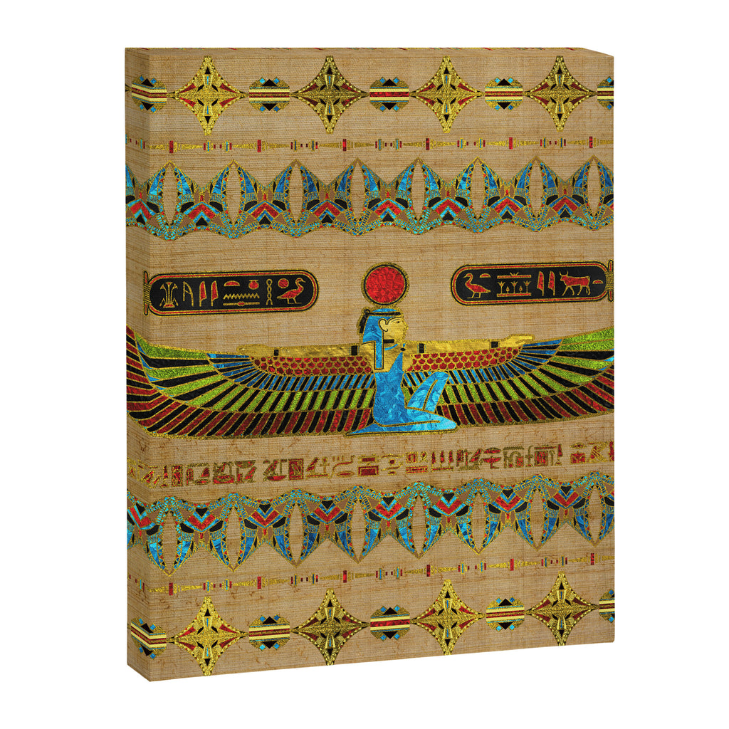 Egyptian Goddess Isis Ornament on papyrus Canvas Print Gallery Image 8