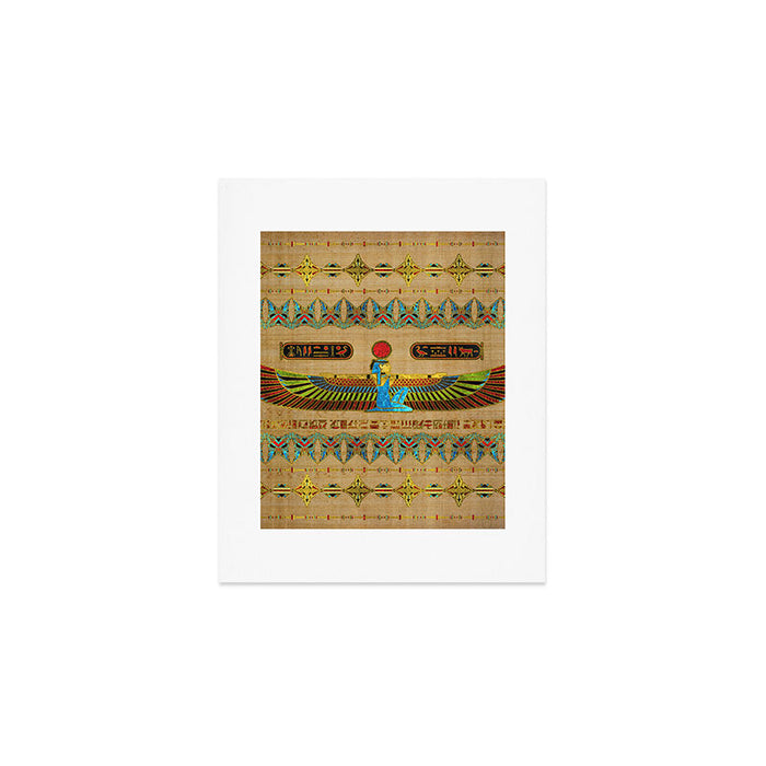 Egyptian Goddess Isis Ornament on papyrus Art Print Gallery Image 1