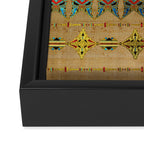Egyptian Goddess Isis Ornament on papyrus Framed Canvas Print Gallery Image 3