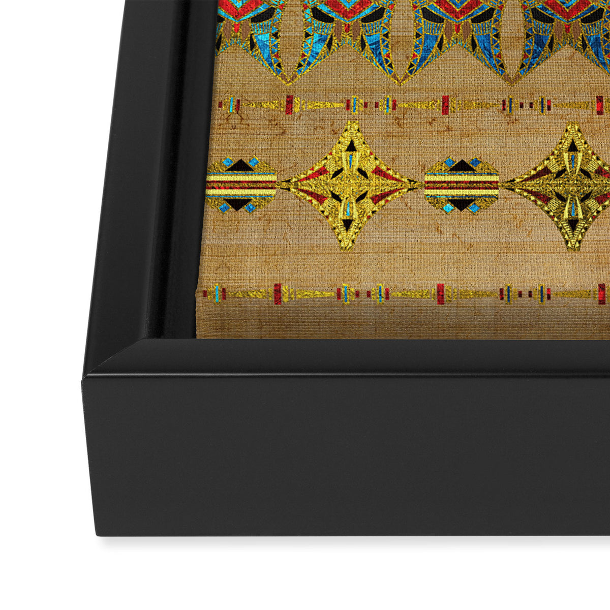 Egyptian Goddess Isis Ornament on papyrus Framed Canvas Print Gallery Image 3