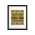 Egyptian Goddess Isis Ornament on papyrus Framed Art Print Gallery Image 4