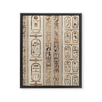 Egyptian hieroglyphs Pastel Gold Framed Canvas Print Gallery Image 8