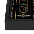 Egyptian hieroglyphs pattern Gold Abalone Framed Canvas Print Gallery Image 3