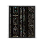 Egyptian hieroglyphs pattern Gold Abalone Framed Canvas Print Gallery Image 8