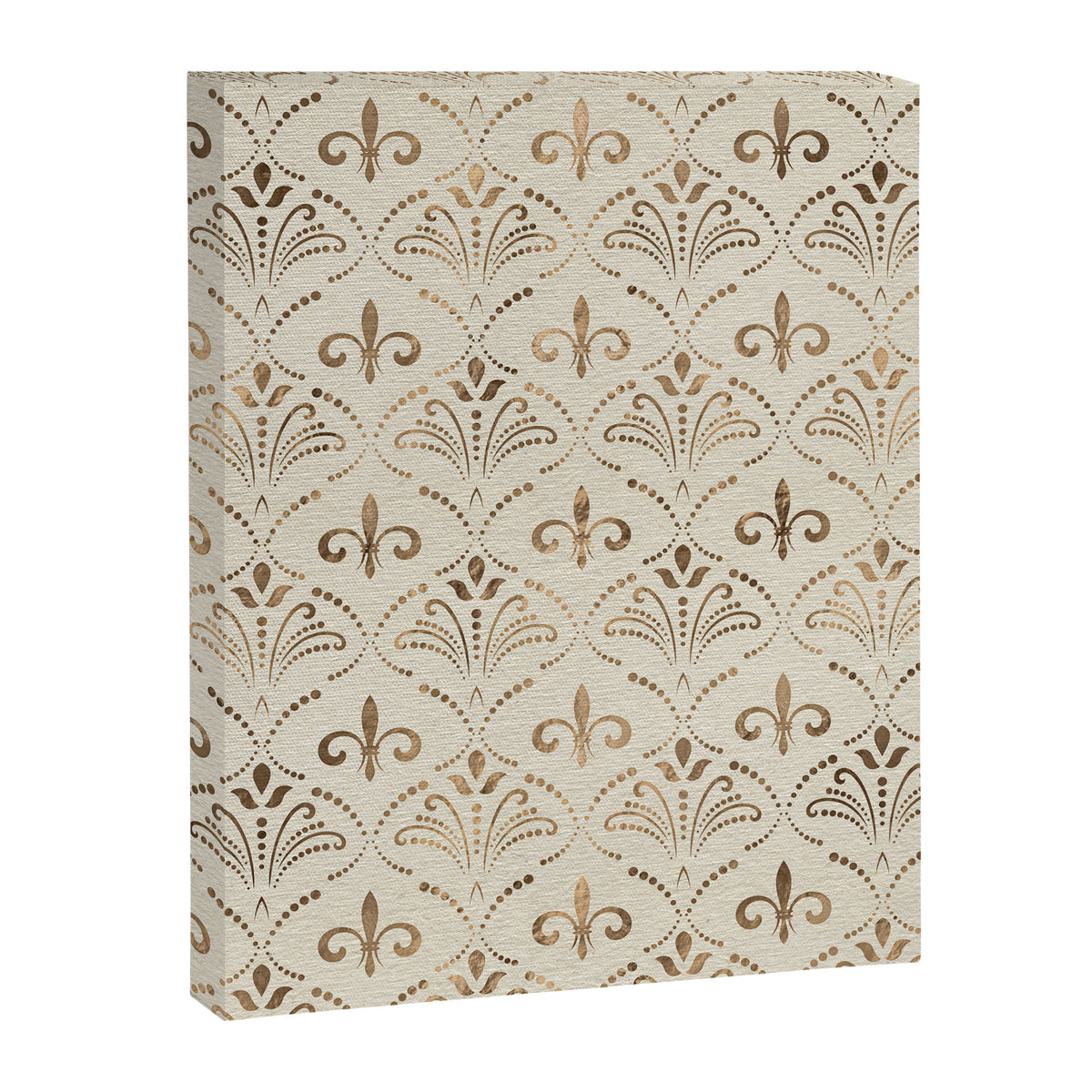 Elegant Fleur-de-lis pattern - pastel gold Canvas Print Gallery Image 8