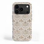 Elegant Fleur-de-lis pattern - pastel gold iPhone Case Gallery Image 1