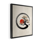 Enso Circle and Bonsai Tree on Canvas Framed Canvas Print Gallery Image 2