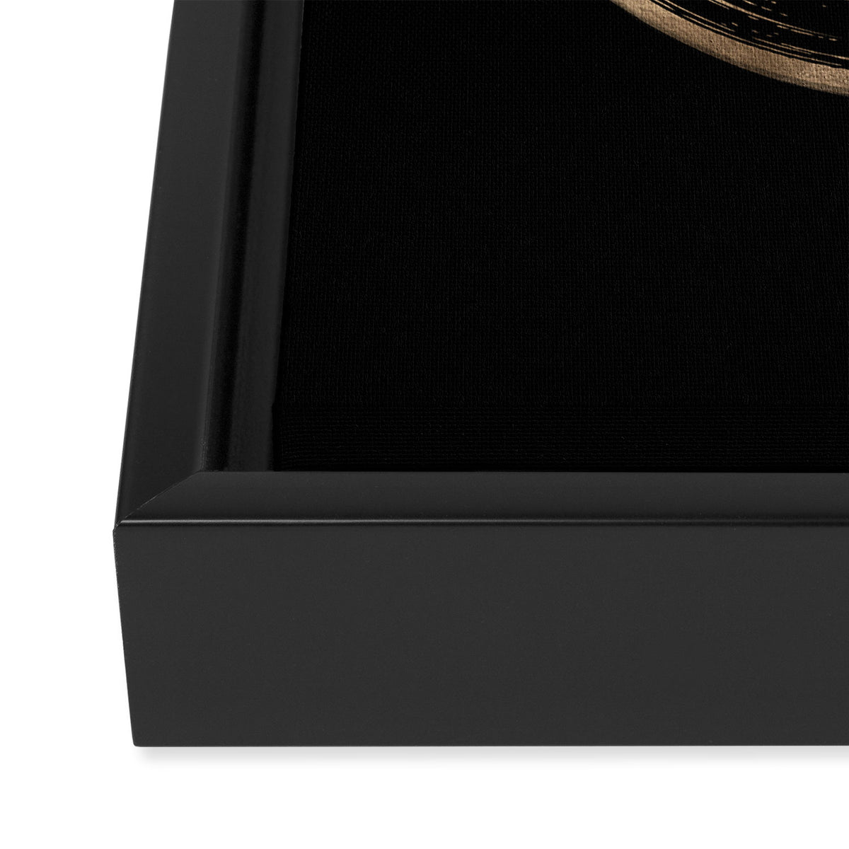 Enso Zen Circle and Bonsai Tree Gold Framed Canvas Print Gallery Image 3