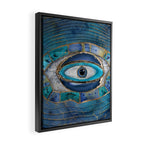 Evil Eye Amulet Agate and gold Framed Canvas Print Gallery Image 2
