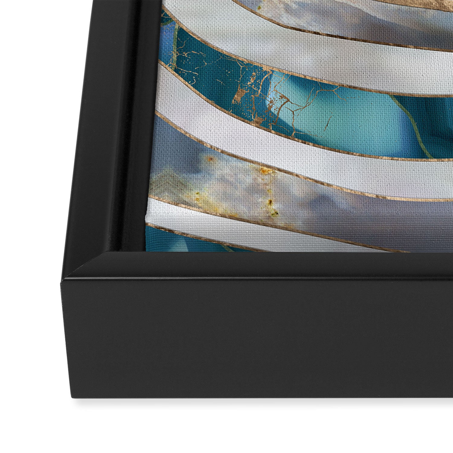 Evil Eye Mineral textures and gold Framed Canvas Print Gallery Image 3