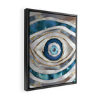Evil Eye Mineral textures and gold Framed Canvas Print Gallery Image 2