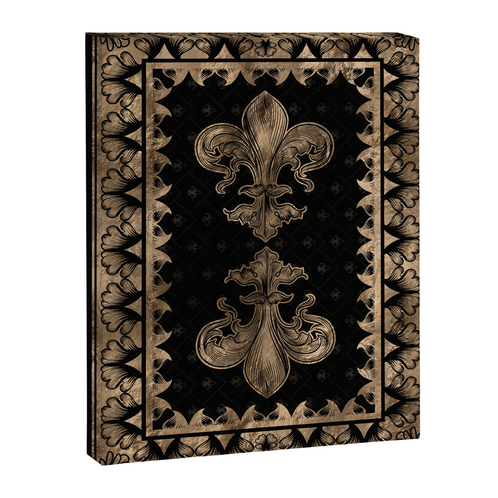 Fleur-de-lis - Black and Gold #1 Canvas Print Gallery Image 8