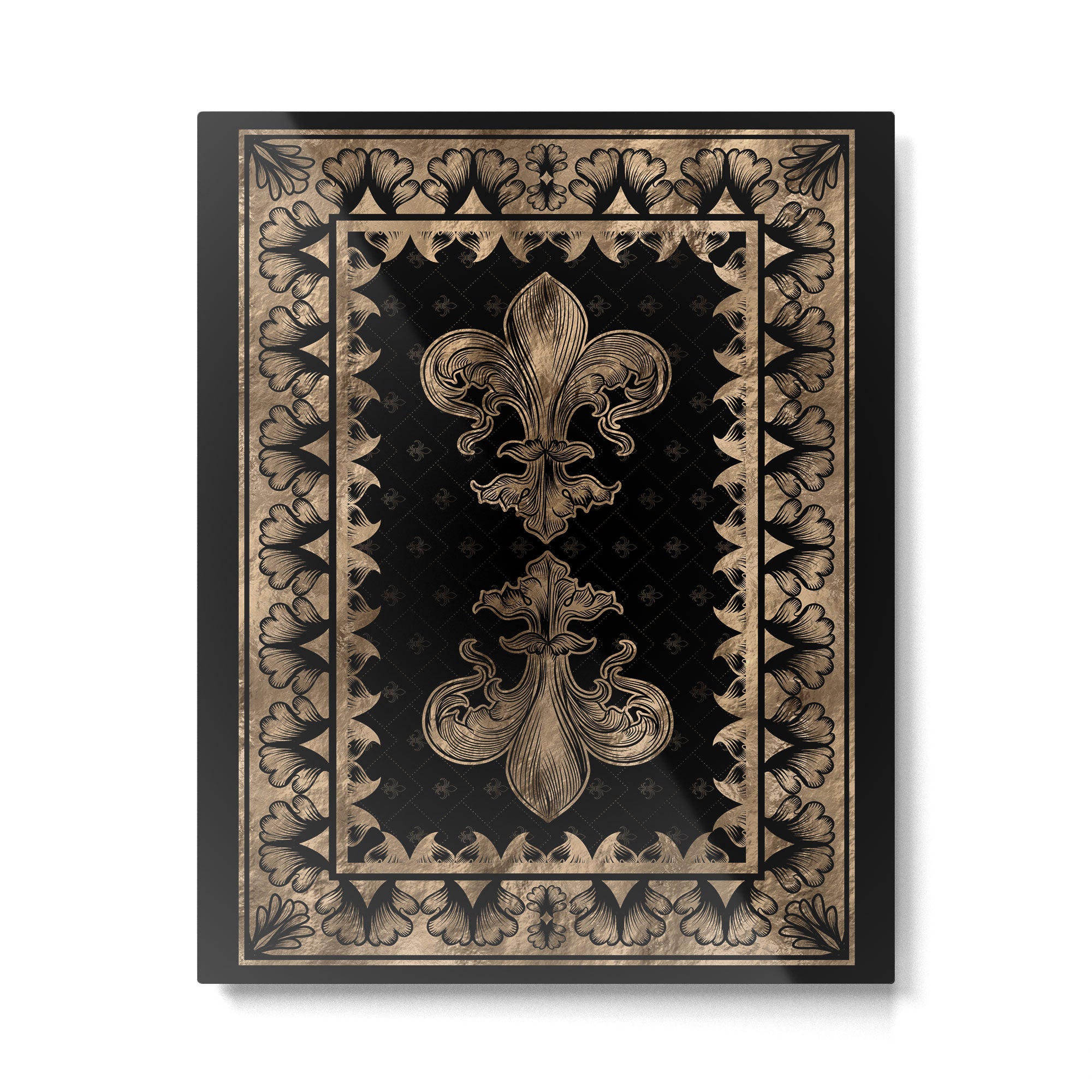 Fleur-de-lis - Black and Gold #1 Metal Print Gallery Image 6