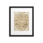 Flower of Life in Lotus - pastel golds and canvas Framed Art Print Gallery Image 6