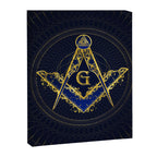 Freemasonry symbol Square and Compasses Canvas Print Gallery Image 8