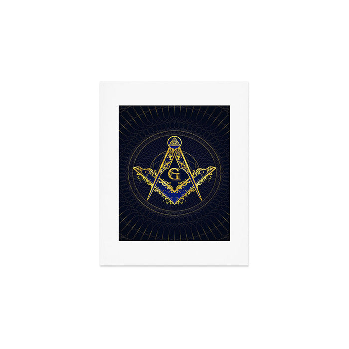 Freemasonry symbol Square and Compasses Art Print Gallery Image 1