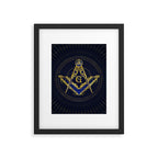 Freemasonry symbol Square and Compasses Framed Art Print Gallery Image 6