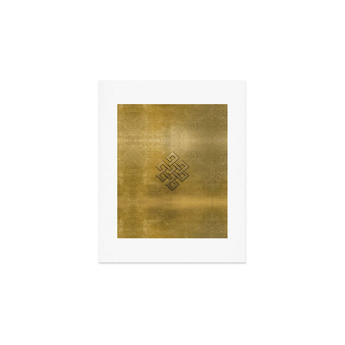Golden Embossed Endless Knot Art Print Gallery Image 1