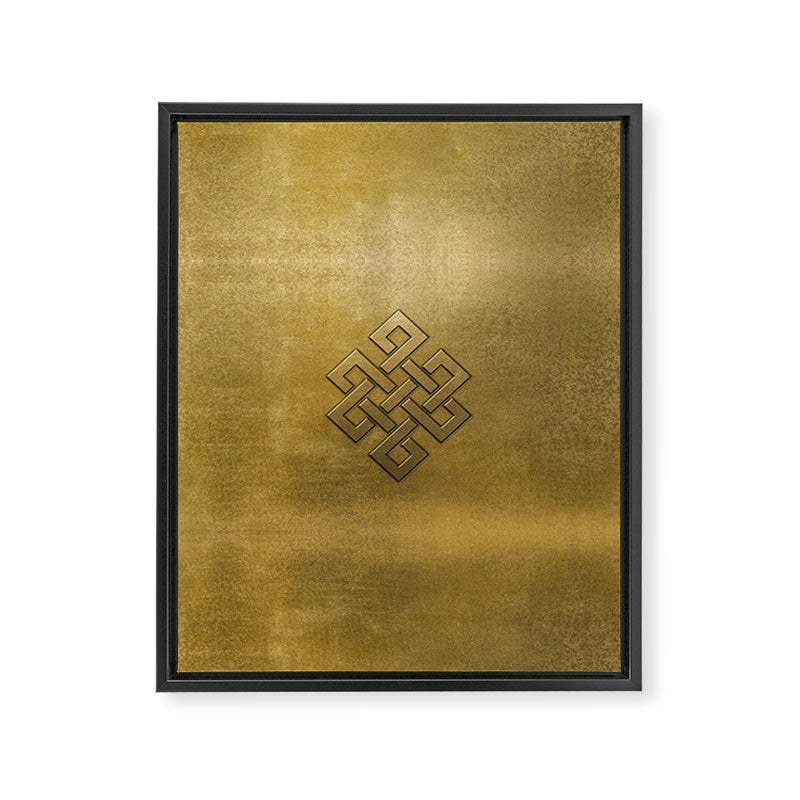Golden Embossed Endless Knot Framed Canvas Print Gallery Image 8