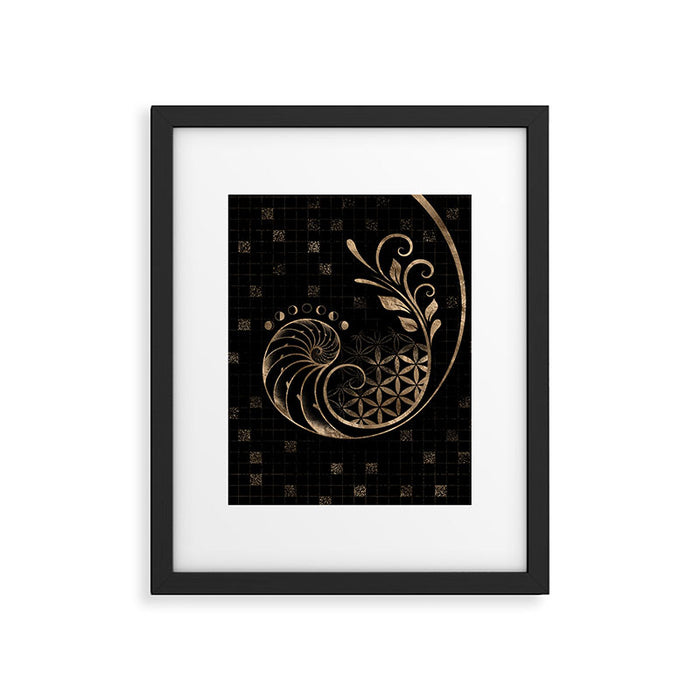 Golden Ratio - Sacred Geometry Ornament Framed Art Print Gallery Image 1