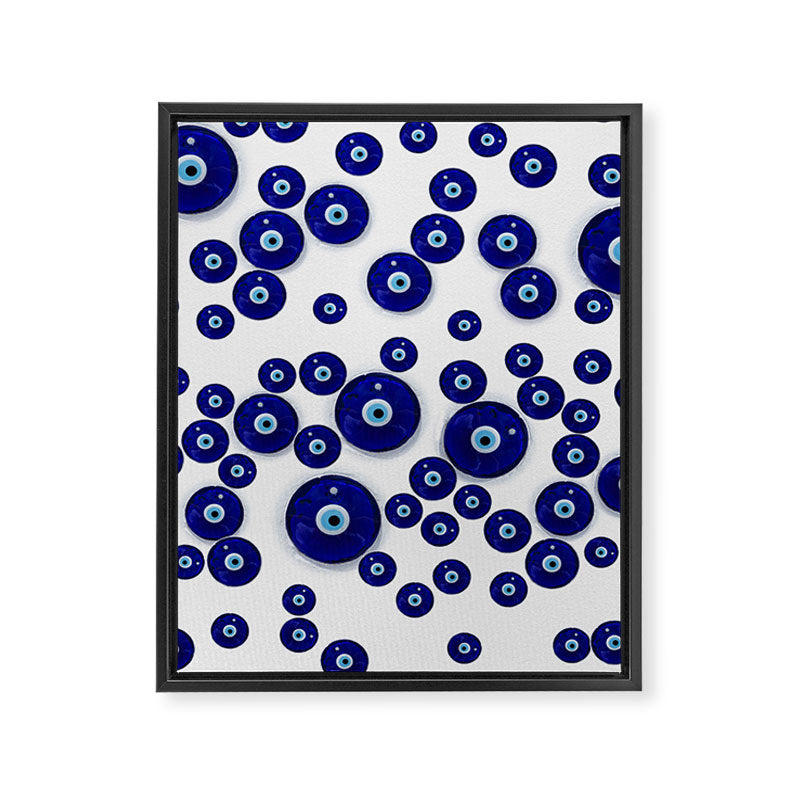 Greek Blue Glass Evil Eye Amulet Framed Canvas Print Gallery Image 8