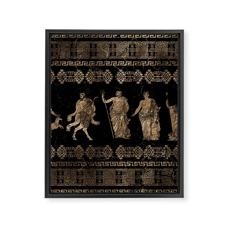 Greek Deities and Meander key ornament Framed Canvas Print Gallery Image 8