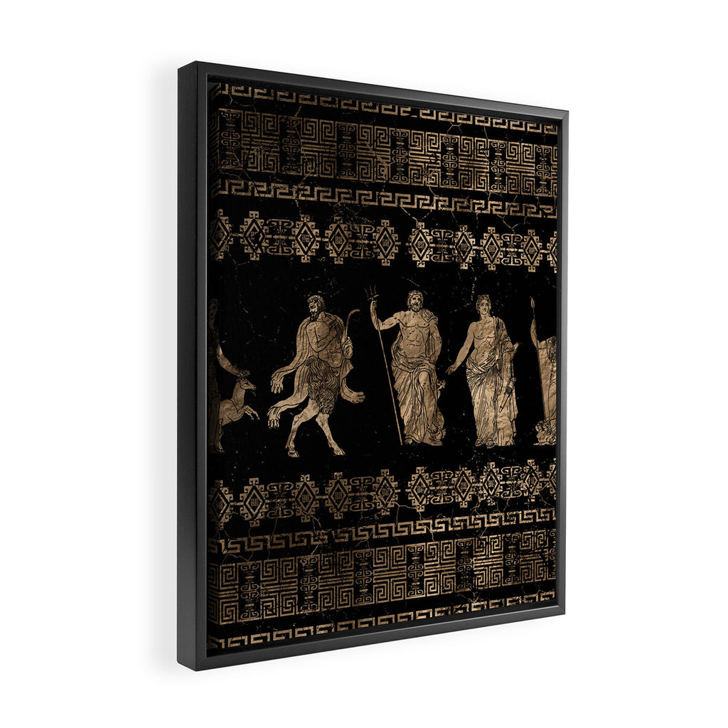 Greek Deities and Meander key ornament Framed Canvas Print Gallery Image 2
