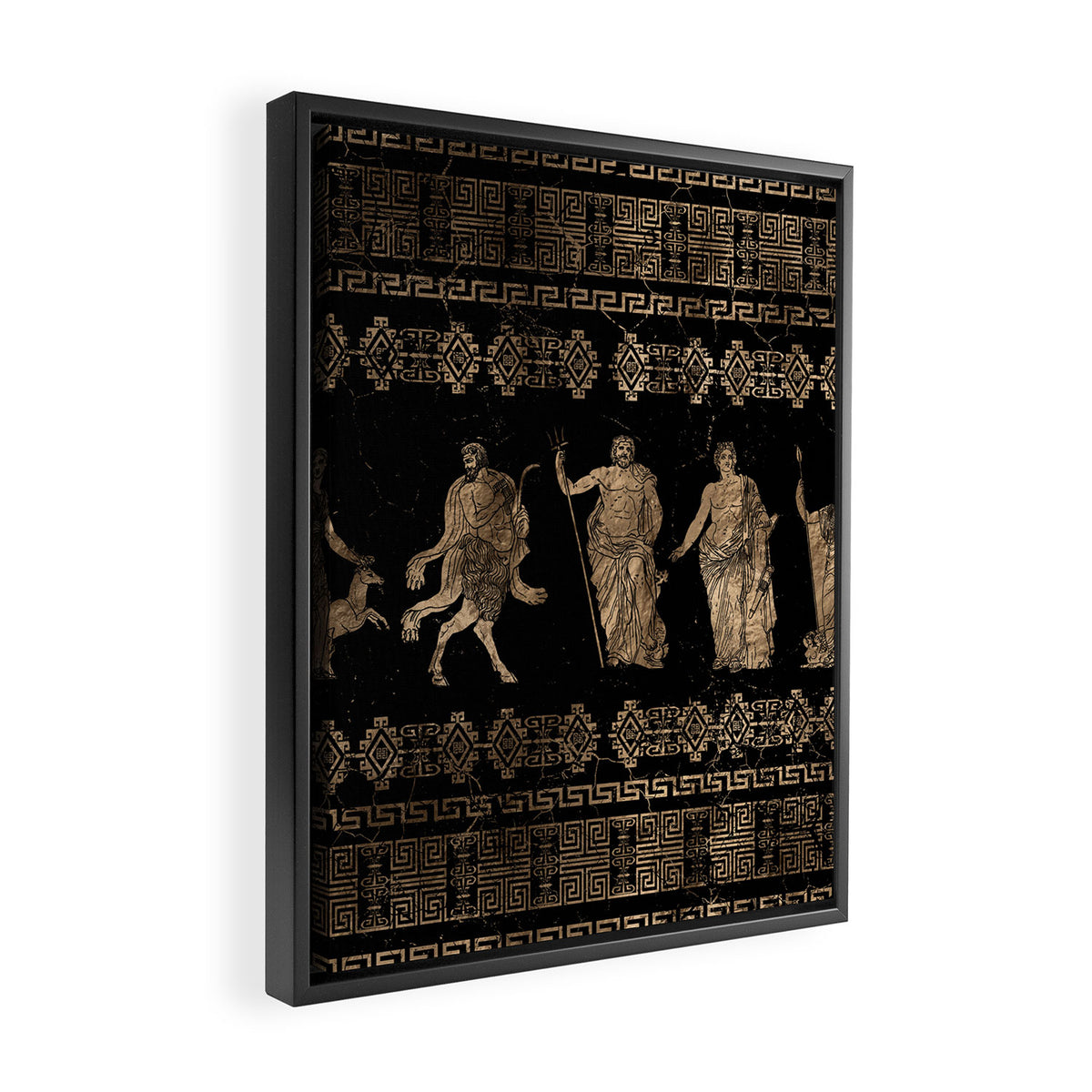 Greek Deities and Meander key ornament Framed Canvas Print Gallery Image 2