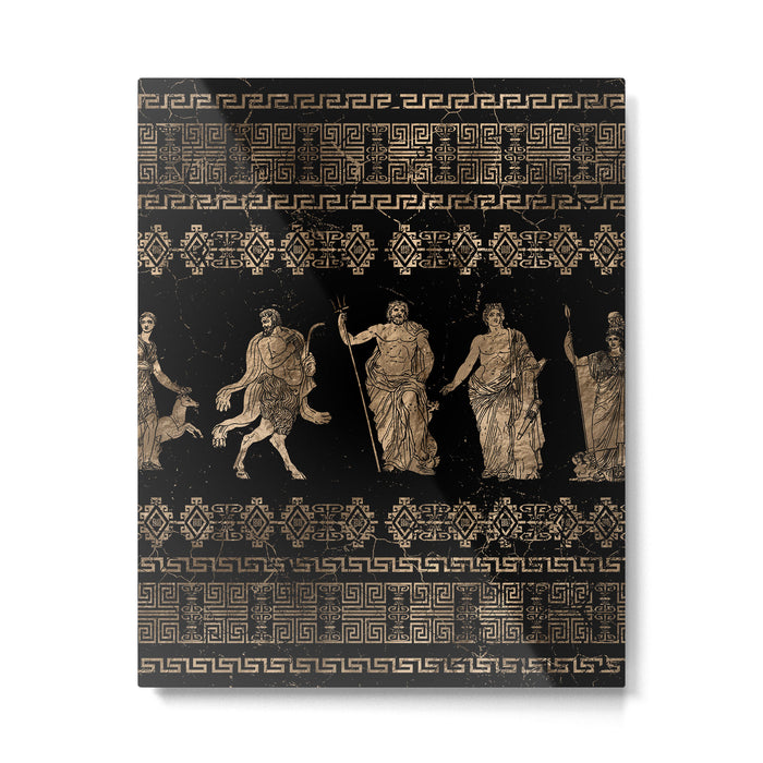 Greek Deities and Meander key ornament Metal Print Gallery Image 1