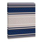 Greek Key - Meander - Blue and Beige Canvas Print Gallery Image 8