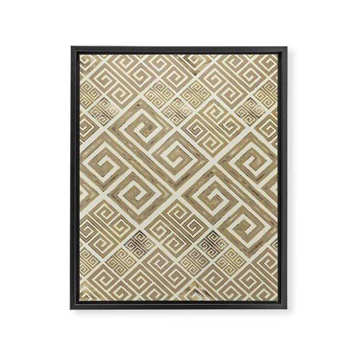 Greek Meander Pattern - Greek Key Ornament Framed Canvas Print Gallery Image 1
