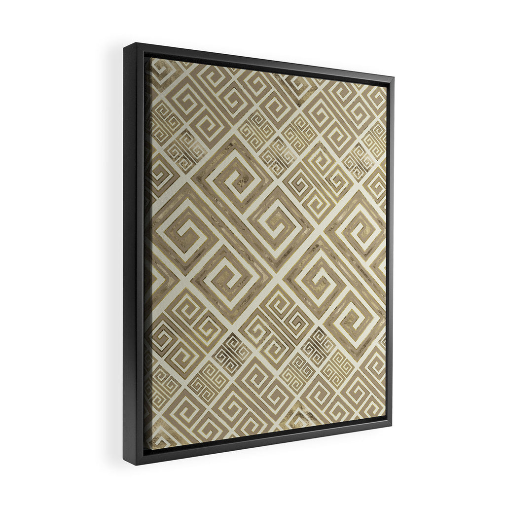 Greek Meander Pattern - Greek Key Ornament Framed Canvas Print Gallery Image 2