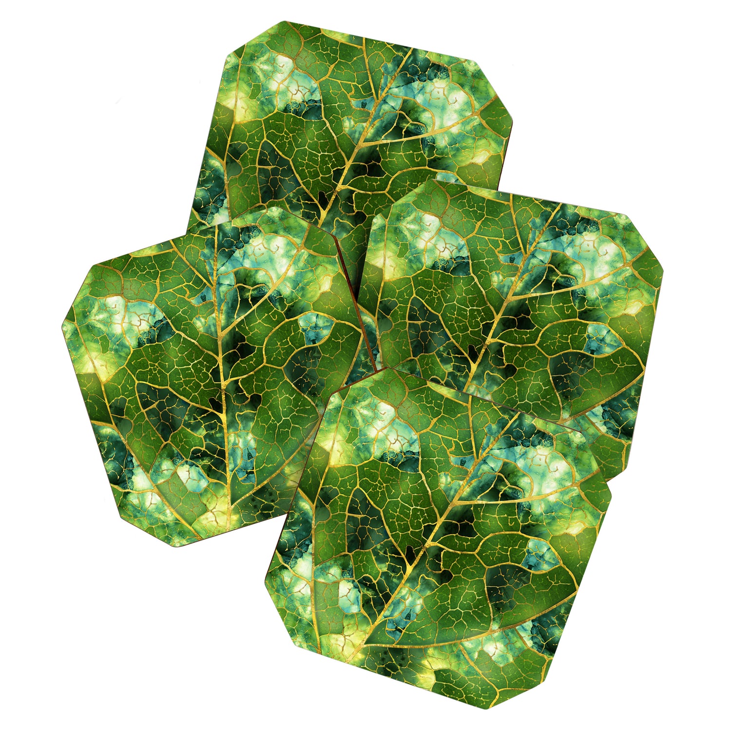 Green Marble Leaf Coaster Gallery Image 1
