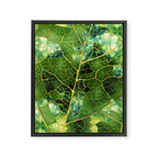 Green Marble Leaf Framed Canvas Print Gallery Image 8