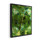 Green Marble Leaf Framed Canvas Print Gallery Image 2